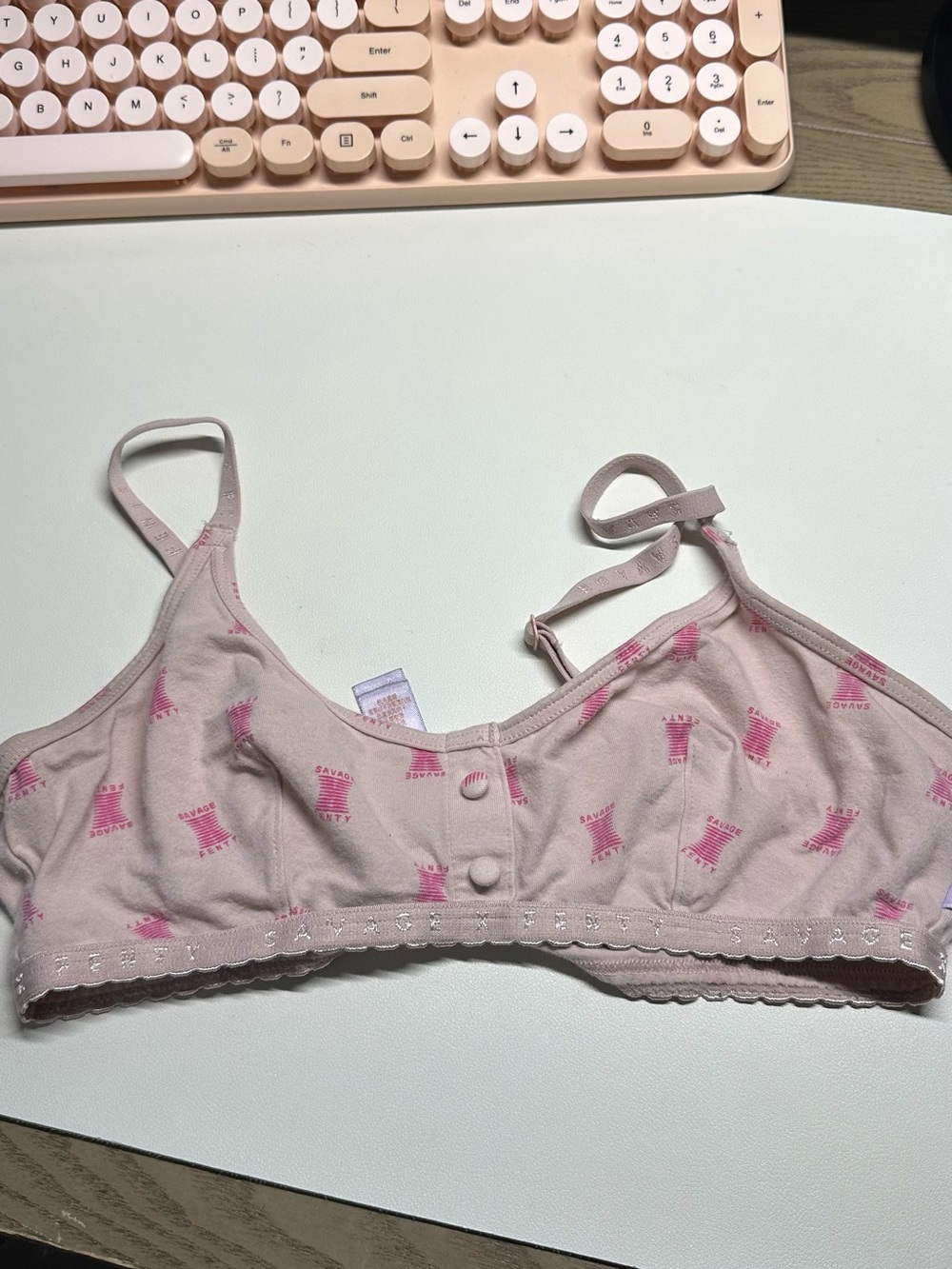 Savage X Fenty Soft Pink Cotton Bralette